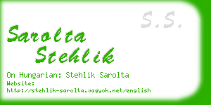 sarolta stehlik business card
